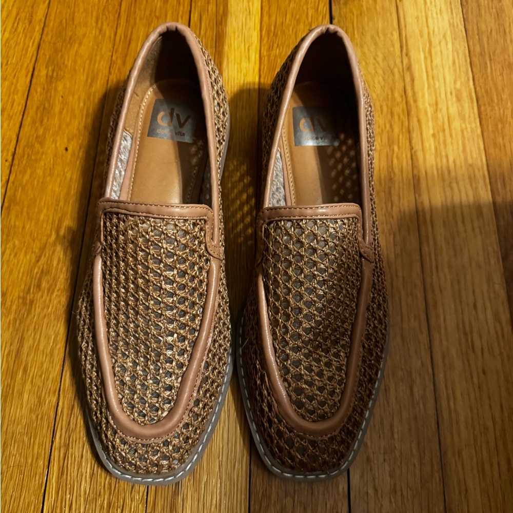 Brown Woven Loafers DV by Dolce Vita